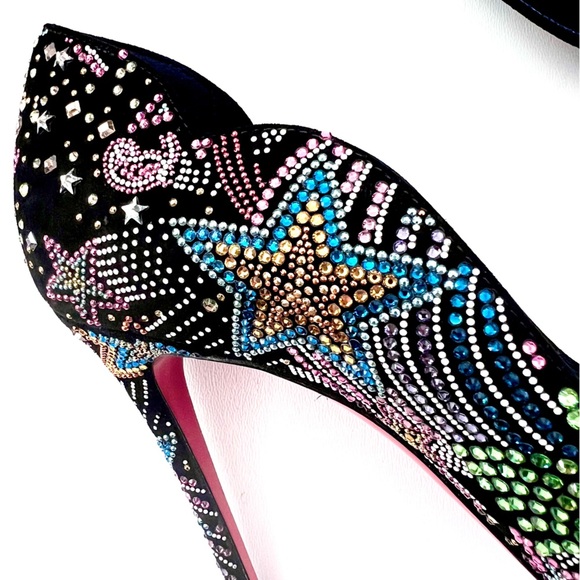 NWOB Christian Louboutin Multicolor Embellished Heels - Picture 9 of 14